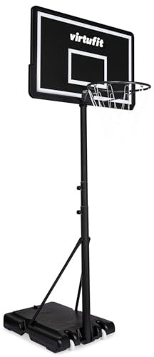 VirtuFit Panier de basket-ball réglable - Panier de basket-ball d'extérieur - Support de basket-ball mobile avec roulettes et support - Pour enfants et adolescents - 145 à 305 cm