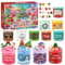 Adventskalender 2024, 24 Tage Countdown-Kalender, Schleimherstellungs-Set, Kinder-Adventskalender mit 12 Schleim und Schleim, zum Hinzufügen von Dekorationen, DIY-Schleim-Set, Spielzeug für Kinder,