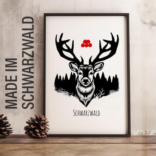 SCHWARZWALD HIRSCH Bild Bollenhut Blackforest