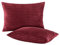 BaSaTex Winter Plüsch Kissenbezüge Kissenhüllen | 2er Pack 40x60 cm | Cashmere-Touch Coral Fleece,Rip-Cord“ | Sofakissen Couchkissen Zierkissenbezug | Reißverschluss | Bordeaux