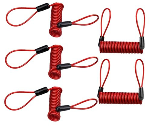 MUCKLILY 5 Stück-Pack Fahrradscheibenbremsen Diebstahlsicherung Mit Starkem Alarm 1,2m Stahlkabel Für Fahrräder Elektroroller Motorrad Sicherheitsbremsschloss