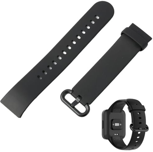 Fllyvly Compatible avec Xiaomi Watch Lite/Redmi Watch Bracelet sport en silicone souple, bracelet de remplacement ajustable, silicone souple résistant à l'eau et durable, taille 140-220mm (noir)
