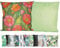 JACK Outdoor Motiv Kissen 45x45cm Lounge Dekokissen inkl. Füllung Wasserabweisend Sitzkissen Garten Stuhl, Farbe:Floral Grün