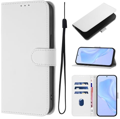 SIYOPINPFY Brieftasche Handyhülle für iPod Touch 5 / iPod Touch 7 Hülle - Premium Mode Leder Klappbar Tasche Magnet [3 Kartenfächer] Standfunktion Klapphülle Schutzhülle für iPod Touch 6 - Weiß YBD