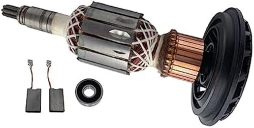 QASULER Pièces de Rechange for Ancre de Rotor, for Marteau de démolition Bosch GBH11DE GSH11E (Rotor + balais de Charbon + roulement) Remplacement du Rotor du Moteur électrique