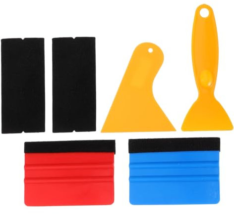 Ciieeo 1Satz Teiliges Autofolienwerkzeug Kunststoffschaber Rakel mit Filzkante Autoscheiben Stickeranbringen und Entfernen Leicht Tragbar für Vielseitige