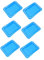 KOCKSHION 6Piezas Bandejas de Servidor de Hielo Inflable de Azul Transparente para Mantener y Bebidas Frías Barbacoas Picnics y Restaurantes