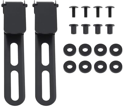 2 Stück Feste Klingenclips mit Schrauben, Scheide Taillenclip Messerscheide | Kompatibel mit Kydex Ulticlip; Messerscheide für Outdoor Militärfans; Unterlegscheiben; 85 x 15 mm; Schwarz