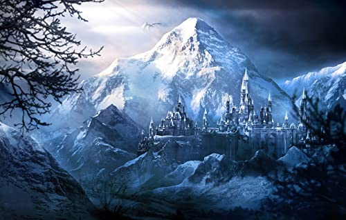 Puzzle 1000 Teile, Frozen Castle, Schneeberge, Fantasy Art, 52 x 38 cm