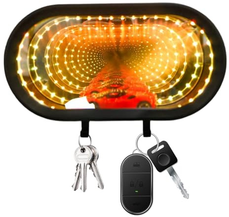 Auto-Garage-Schlüsselhalter, LED-Tunnel-Schlüsselhaken, Verspiegelter Nachtlicht-Organizer, Rutschfeste Wandhalterung, Kfz-Heimdekoration, Einzigartiges Schlüsselanhänger-Display Für Männer, Autoliebh