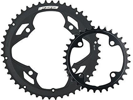 FSA Unisex Adult Vero Pro 2x11 Road Chainring - Black, 110 × 48T