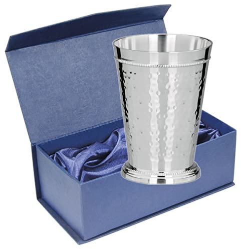 silberkanne Francfort Tasse en Argent avec Bord perlé Argenté 11 cm