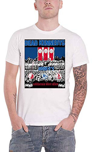 Dead Kennedys T Shirt California Uber Alles Band Logo Nue offiziell Herren Weiß M