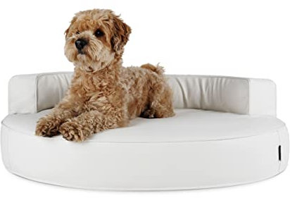 Mypado Hundebett, Hundesofa Atlanta Kunstleder Weiss wasserabweisend, Feels Like Heaven