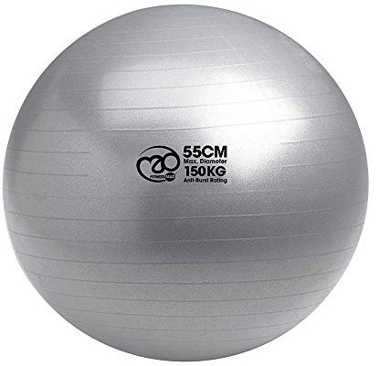 Fitness Mad Anti-Burst Schweizer Ball, 150kg Traglast Getestet Yoga Ball, 55cm / 65cm / 75cm Gymnastikball für Fitness, Pilates, Schwangerschaft & Core Workouts (55cm)