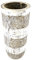 Coco Papaya Porte-Parapluie ou Vase en Bois 50cm Motif Spirale - Marron cérusé Blanc