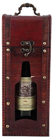 Weinkiste, Einzelflasche Holzkiste Geschenkboxen mit Deckel für Wein Champagner