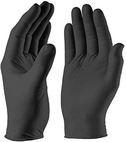 Black medical grade Nitrile gloves - Strong, Multi-Purpose, Powder Free Simply Sanitize Medium Nitrile Gloves - BNG006 - 100PK