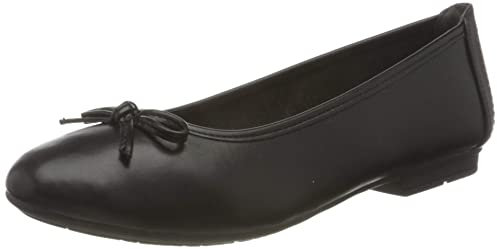 Jana Damen Ballerinas aus Kunstleder Elegant Weite H Mehrweite, Schwarz 3 (Schwarz), 38 EU