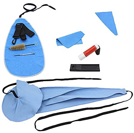 Alnicov Kit d'Entretien 10 en 1 pour Saxophone et Clarinette - Embouchure, Brosse, Repose-pouce, Chiffon de Nettoyage - Bleu