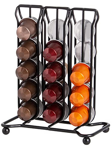 bremermann Kapselhalter für NESPRESSO Kapselständer, Kapselspender für 30 Kapseln (Schwarz)