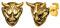 U7 Ohrringe Creolen Gold Damen Japanische Dämonen Prajna Maske Ohrringe für Männer Hannya Maske Ohrstecker Gold Gotik Punk Horn Schädel Ohrstecker Ohr Piercing Modeschmuck für Geburtstag