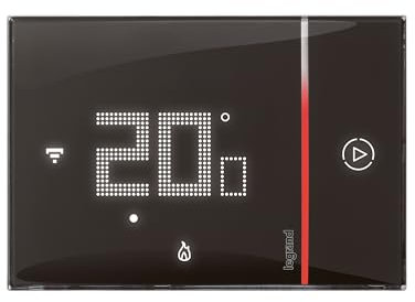 LEGRAND 49039 - Termostato Conectado Smarther with Netatmo para Montaje Empotrado, 2 módulos, Color Negro