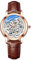 rorios Damen Uhren Wasserdicht Mechanische Automatikuhr mit Lederarmband Skeleton Tourbillon Uhren Mode Leuchtendes Uhren für Mädchen Frauen(Braun)