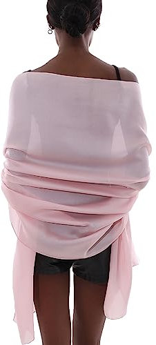 PIOYMEYA Stola Rosa Festlich für Abendkleid Damen Schals Tücher Sommer Dünn Schaltuch Pashmina