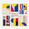 ZoeyAustin® 3 Doppelseitiges Kunstdruck Poster Set, Ohne Rahmen, DIN A3 (30cm x 42cm), Stilvolles Wandposter, 6 Wandbilder, Beidseitige Bilder (Bauhaus)
