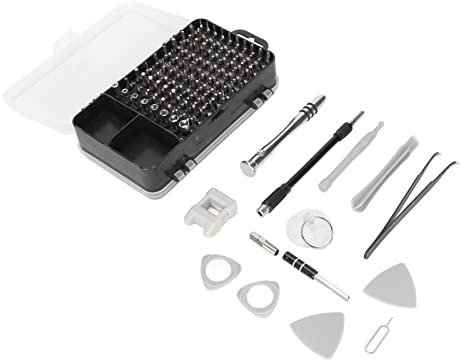 Jeu de Tournevis Électroniques 112 en 1, Jeu de Tournevis Double Face Multi Usages, Conception D'aspiration Magnétique, Avec Tuyau Universel, Conception Ergonomique pour Ordinateurs, Lunettes, PC