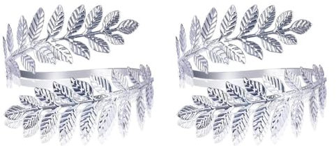 1 Paar Mode Wirbel Blatt Oberarm Band Armband Armreif Manschette offen Armreif Armband Mode einfache Arm Arm Armreif einstellbar (Silber)