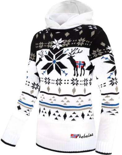 Nebulus Damen Pullover NORJAN, Warmer Hoody, schicker Pullover im Norweger-Style