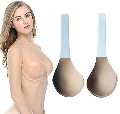 BEYT Invisilift Bra for Large Breasts, D Cup, Beige, Adhesive, Strapless, High Support, Full Coverage