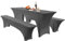 Elastische Hussen Für Bierzeltgarnitur Biertischhussen Bierbank-Auflage & Tischdecke 50 cm Oder 70 cm Tischbreite, 3 TLG Set Stretch Hussen Für Festzeltgarnituren Bierbank (70cm,Dark Gray)