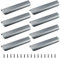 MOROBOR Fingerkantengriff, verdeckter Griff, moderner Stil, Schubladengriff, Aluminiumlegierung, unsichtbarer Griff, Kleiderschrankgriff für Schrank, Hardware, Schublade, 150 mm, mattgrau, 8 Stück