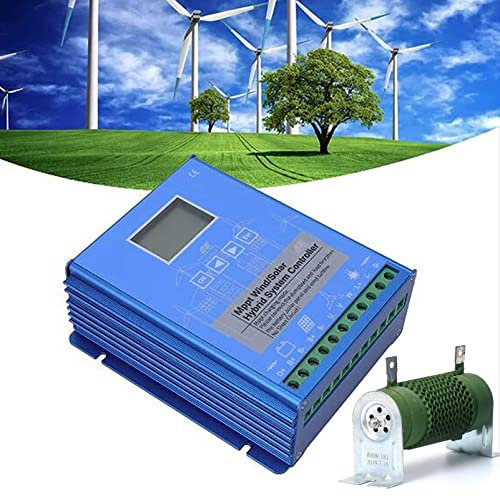 Oiyekntd Wind Solar Hybrid Ladung Controller, MPPT Intelligent LCD Wind Solar Hybrid Ladung Controller für Beleuchtungsgeräte,12V-2000W