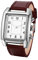 JewelryWe Herrenuhr Quadratische Uhren Herren Datum Kalender Analog Quarz Armbanduhr Klassische Rechteckige Beiläufige Uhr mit Leder Armband Braun