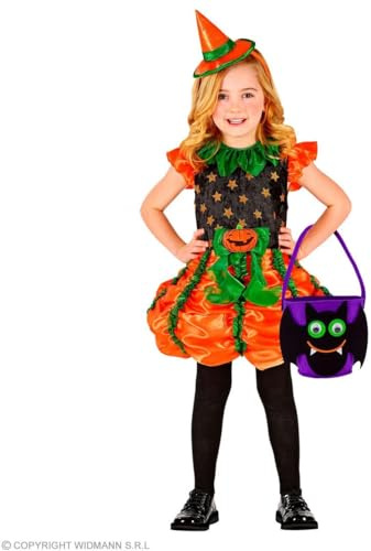 W WIDMANN MILANO Party Fashion – Trick or Treat - Süßes oder Saures, Tragetasche, Eimer, für Süßigkeiten, Wiederverwendbar mit Griffen für Halloween Gastgeschenke