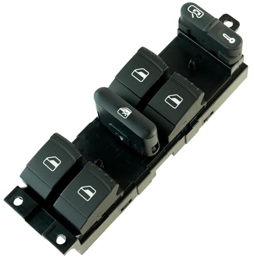 Botones elevalunas compatible para Golf 4, Bora, Passat B5, Leon, Toledo 2, Fabia, Octavia (1996-2011) interruptor elevalunas delantero izquierdo (conductor) 1J4959857