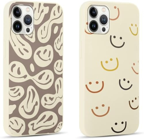 Yoedge 2 Pack Black Phone Case Compatible with iPhone 11 Pro Max 6.5, Ultrathin Soft Silicone TPU with Aesthetics Pattern, Shockproof Bumper Protector Matte Cover for iPhone 11 Pro Max, smile