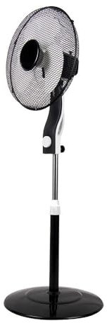 AKUNADECOR Ventilador De Pie Magico Negro/blanco 45w 3aspas Orientable Fijo Y Rotatorio Fafbrilamp