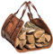 DarkRabbit Portalegna da ardere in pelle, per legna da ardere, resistente, per riporre legna da ardere, borsa per interni e accessori per stufe a legna, 44 x 20 cm (cognac)