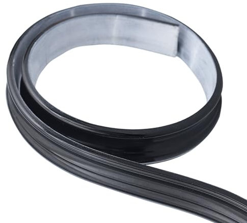 Carkio 3 Meter Flexible Self-Adhesive Trim Strip, Ceiling Strips, Wall Molding Trim & Chair Rail for Baseboard, Mirror Trim, Wall Edge Trim, Bathroom, Tile, Home Decor (Black)