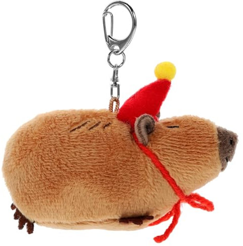 HEMOTON Meerschweinchen Schlüsselanhänger Plüsch-Capybaras-Puppe Stofftierschmuck deko schlüsselkette Rucksackanhänger Schlüsselanhänger Meerschweinchen Karikatur Zubehör Baby Charme Kind