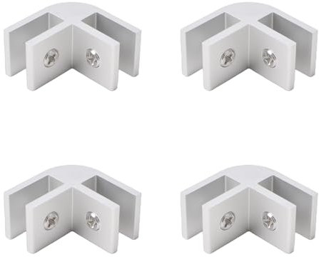 INCREWAY Quincaillerie d'angle Wind Guard, Kit de connexion pour verre trempé, 4 coins en aluminium, pour un pare-vent personnalisé sur les foyers à gaz extérieurs