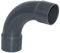 HAF® 1x PVC Fittings Bogen 90° mit 2X 63mm Klebemuffen - Verbinder aus grauem PVC-U für Rohre, Rohranschlüsse, Poolverrohrungen und vieles mehr...| Qualität: Made in Europe - Menge: 1 Stück