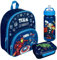 Kindergartenrucksack Marvel Avengers Jungen - Personalisiert mit Name - Set Kinderrucksack mit Trinkflasche und Brotdose