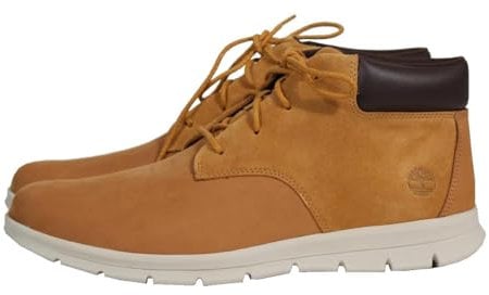 Timberland Stivali da uomo in pelle Graydon Chukka, frumento, 44 EU