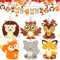 Huahuanghui 12 Stück Tier Herbst Basteln mit Kindern Moosgummi Bastelset Herbst Kreativsets DIY Filz Basteln Set Kinder Geschenk Für Junge Mädchen Herbst Dekoration Für Herbstzeit